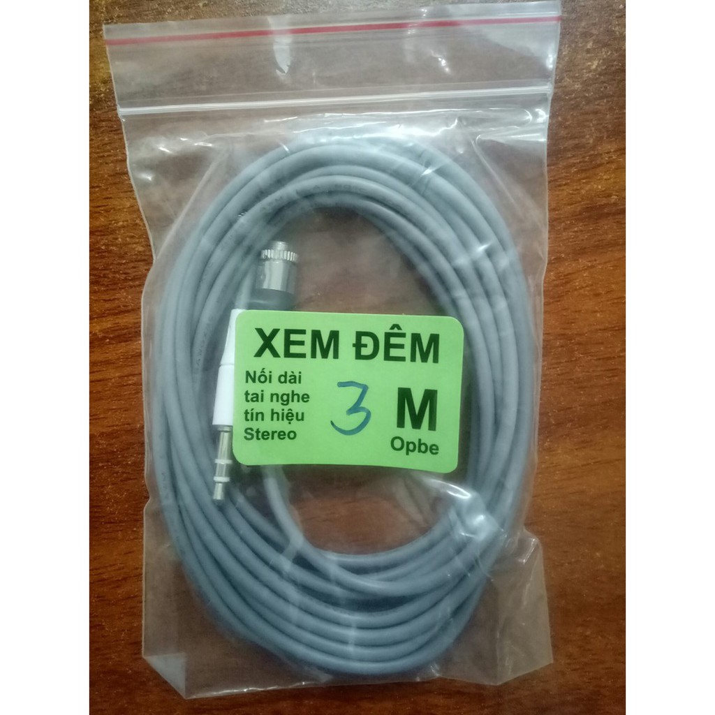 Dây loa nối dài 3.5mm tín hiệu AV-tai nghe loại tốt - Xám