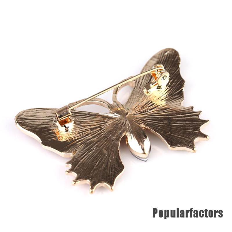 Ghim Cài Áo Hình Bướm Đính Đá Nhiều Màu Thời Trang