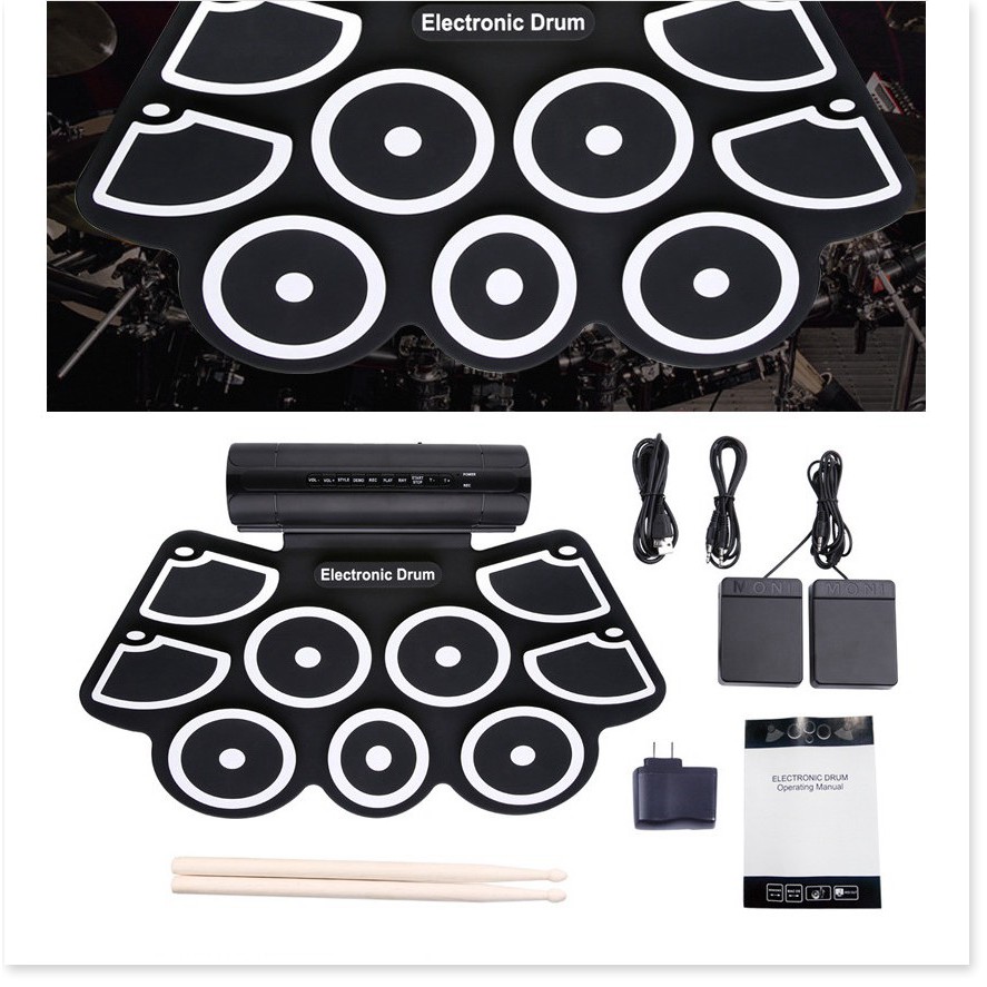 Trống điện tử Hỗ Trợ Kết Nối Máy Tính DRUM KIT Konix INow Portable MD760 2021    -TTHome