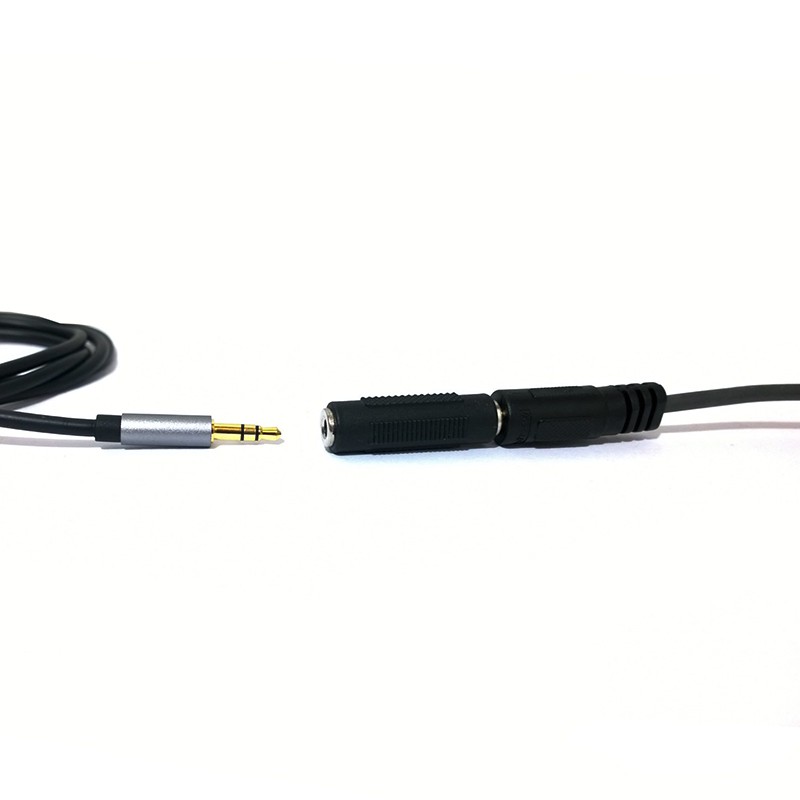 Đầu nối audio 3.5mm 2 đầu âm (Giắc nối cáp âm thanh 3.5mm) nối 2 đoạn cáp âm thanh 3.5mm với nhau (màu đen - 1 chiếc)