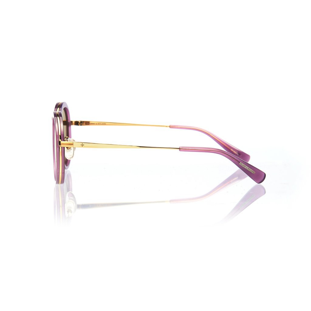 Mắt Kính Thời Trang KYOTO (Violet And Gold Metal With Pink Mirror Lens)