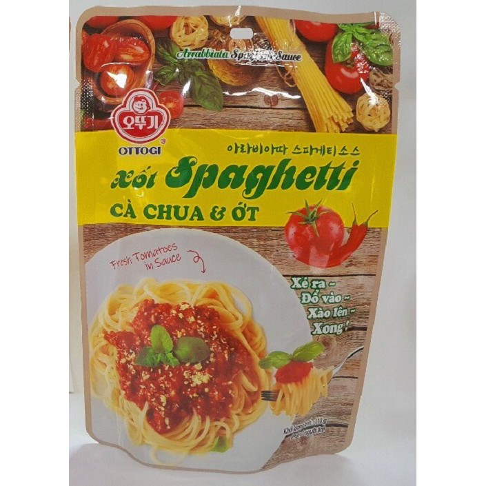 Xốt spagetti cà chua và ớt ottogi dạng túi 130g