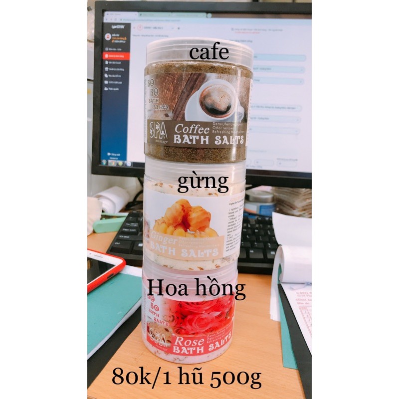 Muối ngâm chân hương tự nhiên hũ 500g dùng cho ngành nail, spa