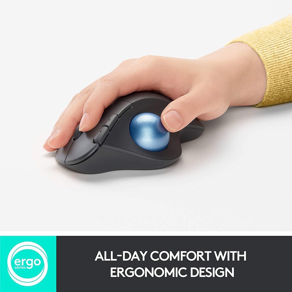 Chuột bi xoay không dây Logitech ERGO M575 Bluetooth / USB Unifying - Miastore