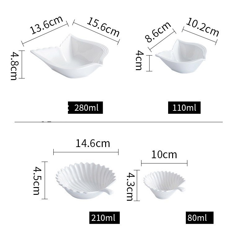 Bát sứ ăn dặm hình hoa lá sứ trắng - Nhiều size