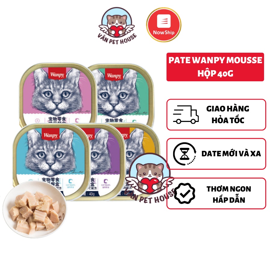 Pate Wanpy Mousse Premium 40G Cho Mèo - Mềm, Nhuyễn - Siêu hấp dẫn