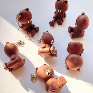 Gấu đỡ điện thoại Brown