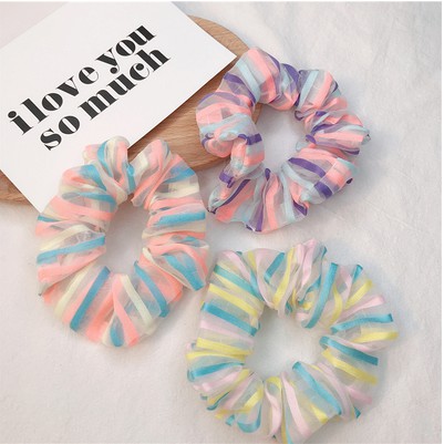 Dây buộc tóc, Scrunchies, Cột tóc Lưới Màu Đẹp