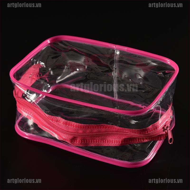 Túi đựng mỹ phẩm đồ dùng vệ sinh cá nhân du lịch bằng nhựa PVC trong suốt có khóa kéo