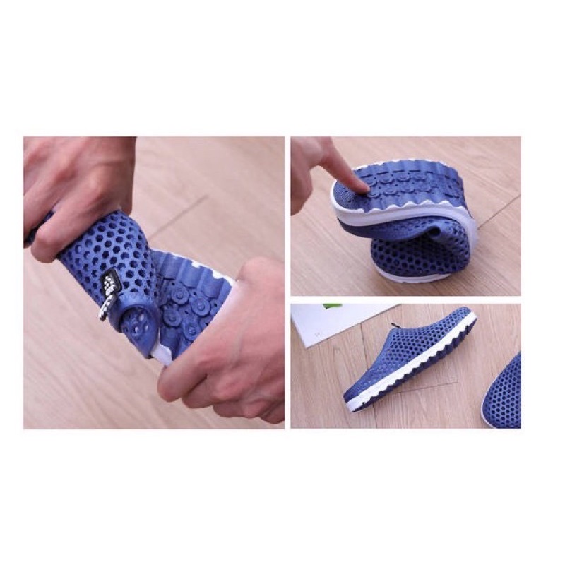 Dép sục lỗ nhựa dẻo êm nam nữ