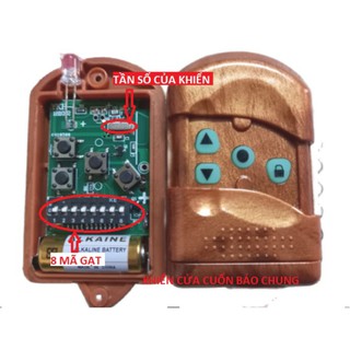 Điều khiển Cửa Cuốn 8 mã gạt sóng 315mhz