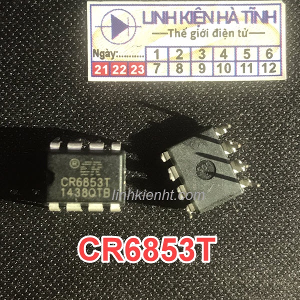 Túi 5 con Ic nguồn CR6853T CR6853 DIP-8 mới