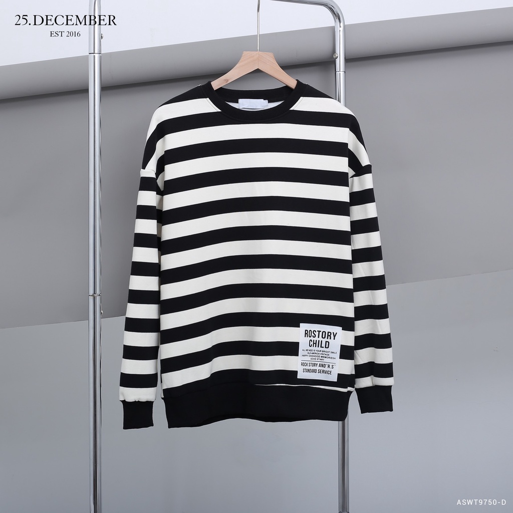 Áo Sweater Rostory Child kẻ ngang - 25.December mã ASWT9750