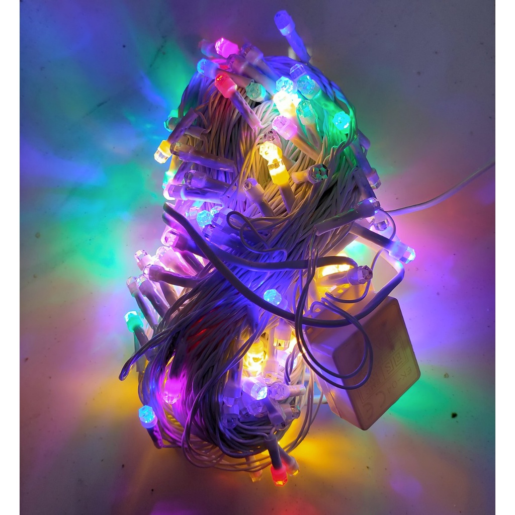 Dây đèn LED nhấp nháy nhiều màu 40m bóng to Q8 SHOPVINSEN ,dây LED trang trí tết, cây đào, cây mai, led nháy đủ màu