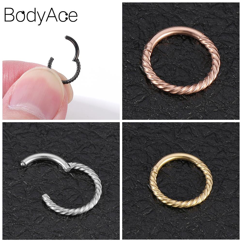 Set 4 Khuyên Mũi Thép Không Gỉ 8 / 10mm Cá Tính