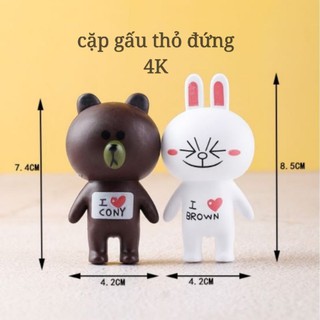 Cặp thỏ gấu Cony trang trí