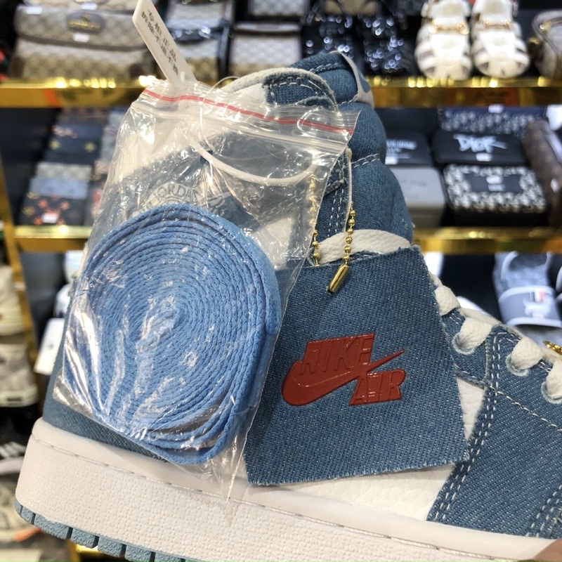 GIÀY JD1 HIGH WMNS OG DENIM JEAN BLUE LAI AU