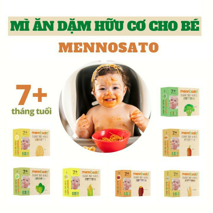 Mì ăn dặm cho bé vị Rau Củ Hữu Cơ MenNoSato Organic Baby Noodles nhập khẩu Malaysia-OL