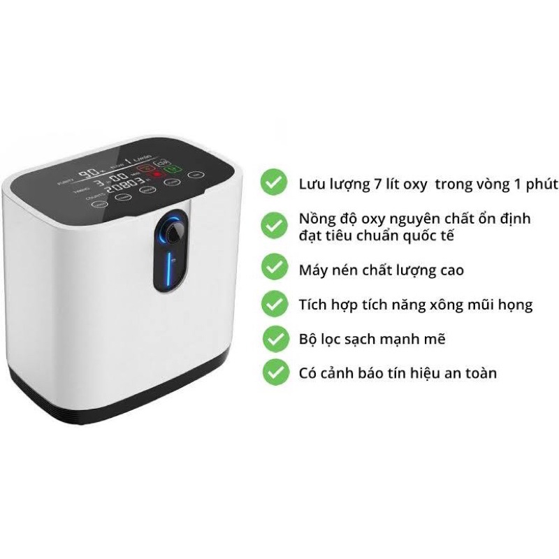 ⛔️GIÁ XẢ KHO❗️Máy Tạo Oxy Y Tế Tại Nhà HIDGEEM Plus 7L - Chính Hãng Bao Đổi Trả