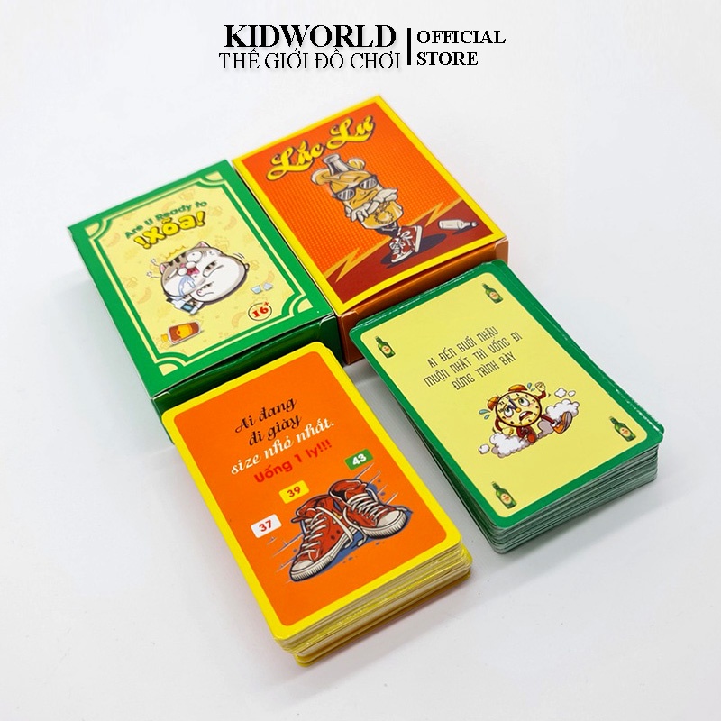 Bộ thẻ bài Drinking card XÕA và LẮC LƯ Cho Bữa Tiệc ăn nhậu ,uống rượu bia bùng cháy cuộc vui thăng hoa cảm xúc