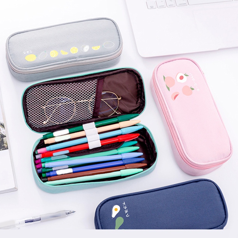 Túi Đựng Bút Sức Chứa Lớn Có Khóa Kéo Trọng Lượng Nhẹ Cho Nam Nữ