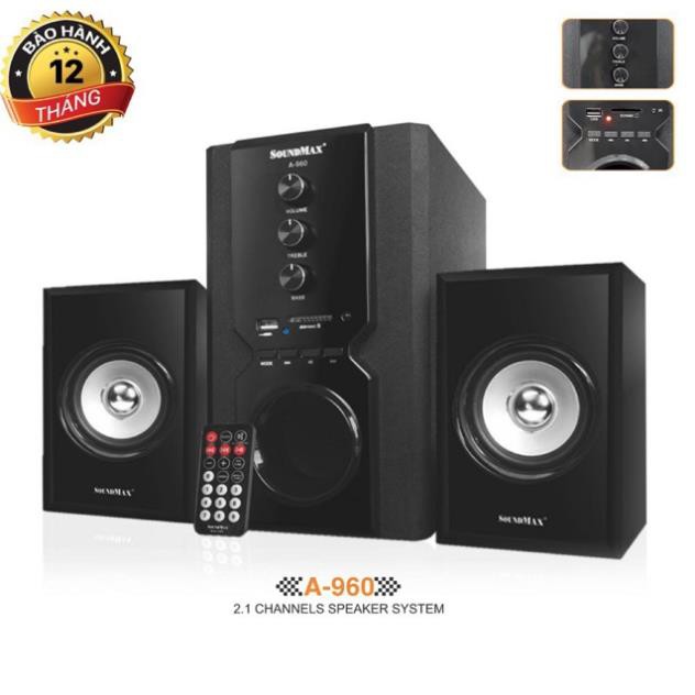 Loa Vi Tính 2.1 SOUNDMAX A960 ( usb, thẻ nhớ, Bluetooth, remote)