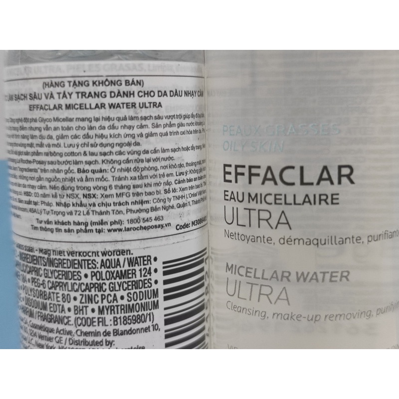 Nước tẩy trang cho da nhạy cảm La Roche Posay Micellar Water 50ml