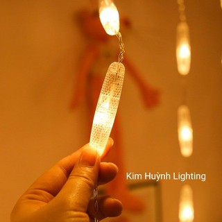 Dây đèn led thả rèm kiểu pha lê trang trí