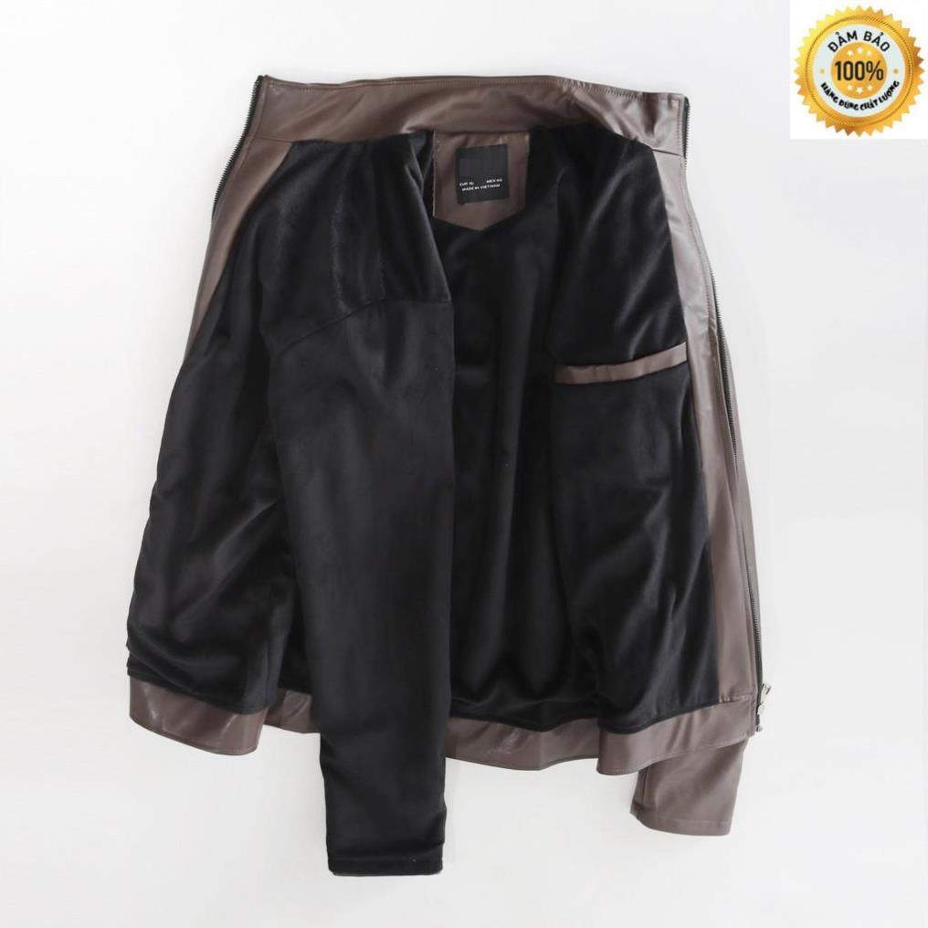 ⚡ Áo khoác da 2 lớp cao cấp ttnamfashion lớp da ngoài/lớp lót lông ấm áp - akd628