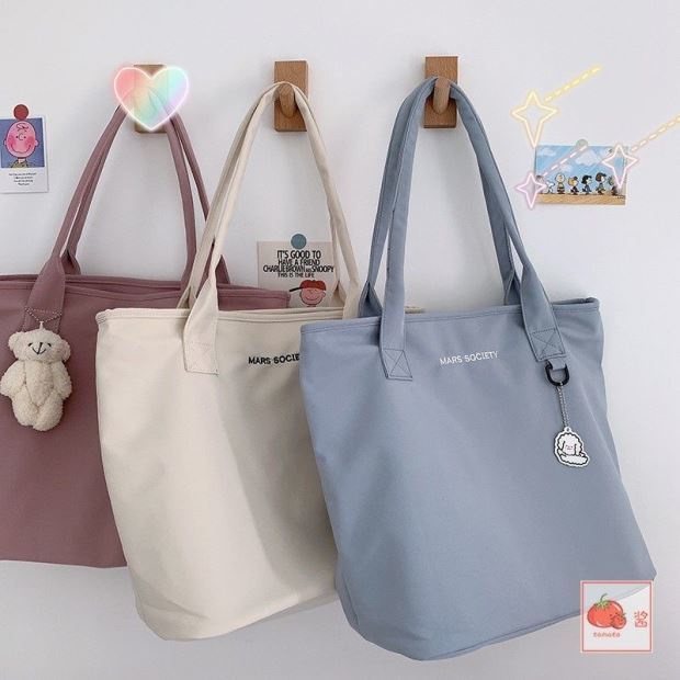 Túi Tote Đeo Vai Vải Canvas Cỡ Lớn Thời Trang 2022 Cho Nữ