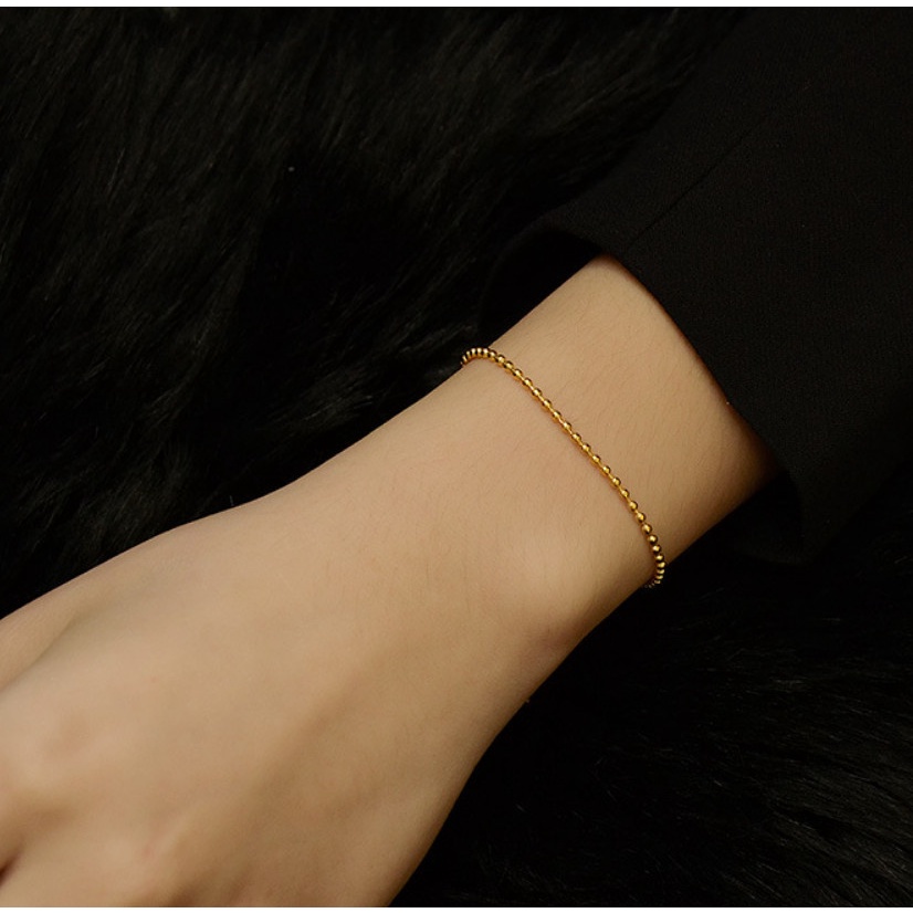 Lắc Tay Bi Dây Mảnh Titan Ko Han Rỉ TT 3938