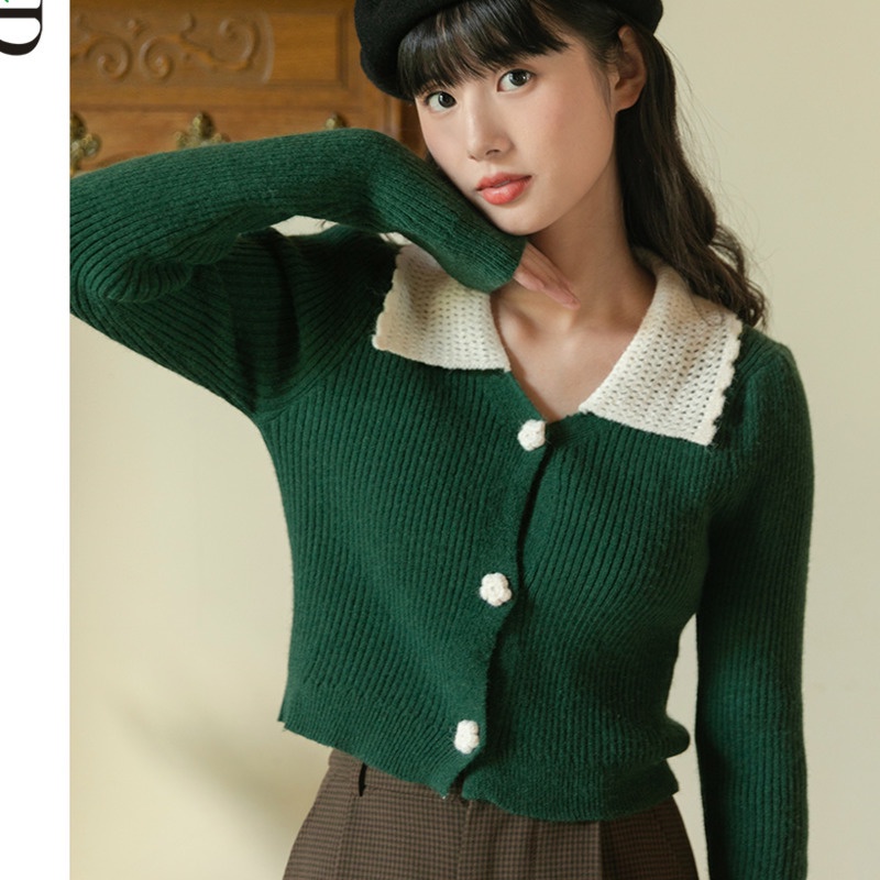 Áo khoác cardigan dệt kim phong cách retro thời trang Hàn Quốc cho n | BigBuy360 - bigbuy360.vn