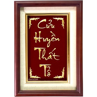 Bàn thờ cửu huyền thất tổ mạ vàng