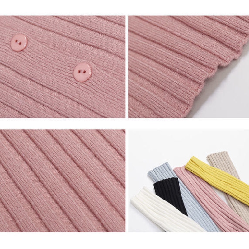 Áo cardigan dệt kim màu trơn dáng ngắn thiết kế mới thời trang mùa thu theo phong cách hàn quốc cho phái nữ