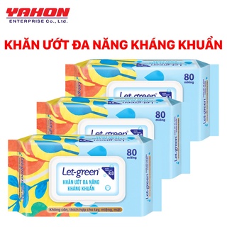 Mua Combo 3 Bao Khăn Ướt Đa Năng Kháng Khuẩn Let-Green 80 miếng