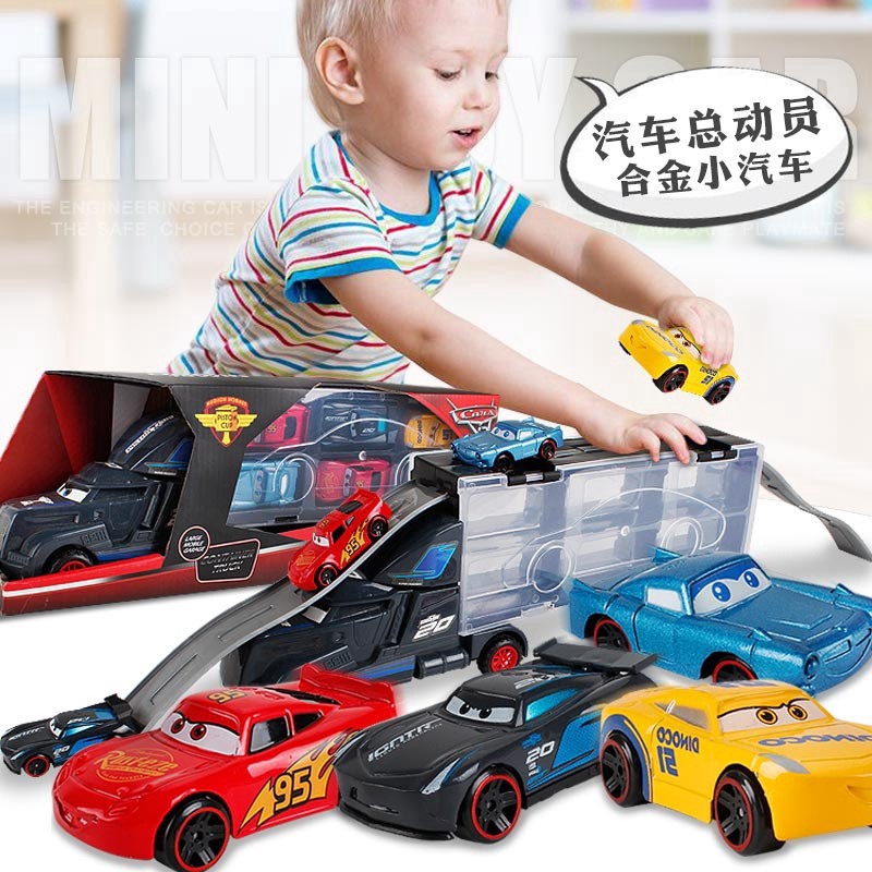 [Mã LIFETOYS1 giảm 30K đơn 99K] Xe Tải Đồ Chơi 6 Xe Hơi Trong 1 Xe Tải Hoạt Hình Disney Pixar Dành Cho Bé