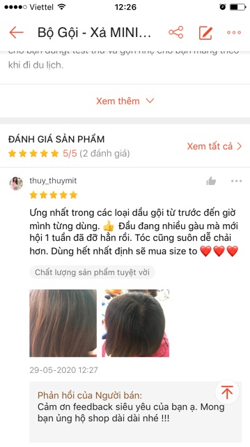 (GIÁ SỐC DÙNG THỬ) CẶP MINI DẦU GỘI BỒ KẾT + DẦU XẢ BƯỞI SẠCH GÀU, NGỨA, GIÚP MỌC TÓC