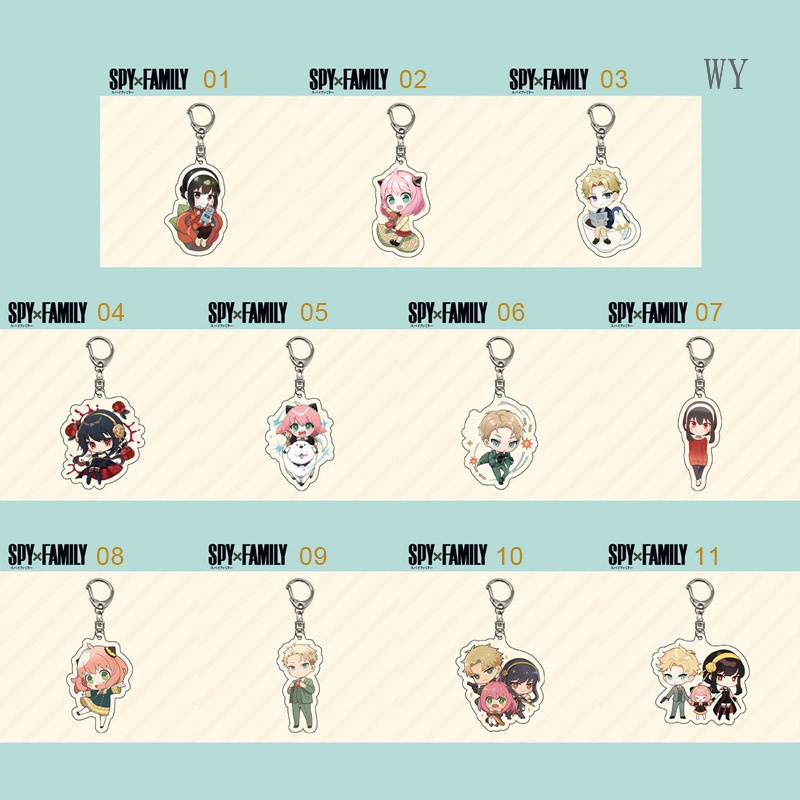 Móc Khóa Acrylic Trong Suốt In Hình Anime Độc Đáo