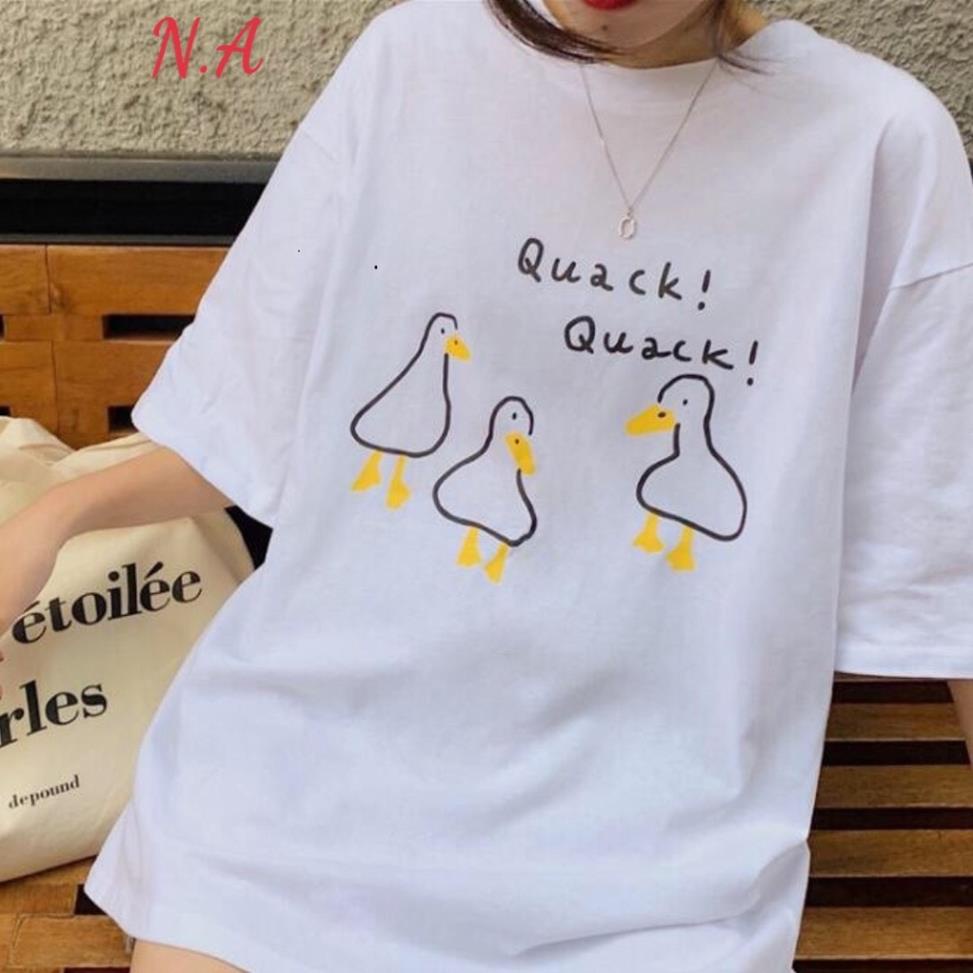 Áo phông Vịt Quack! Quack! style dễ thương dáng rộng ULZZANG Hàn Quốc UNISEx