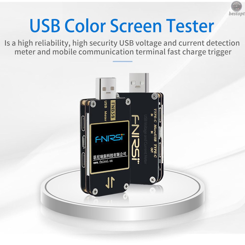 B&O FNB38 Current and Voltage Meter USB Tester QC4+PD3.0 2.0 PPS Fast Charging Protocol Capacity Test