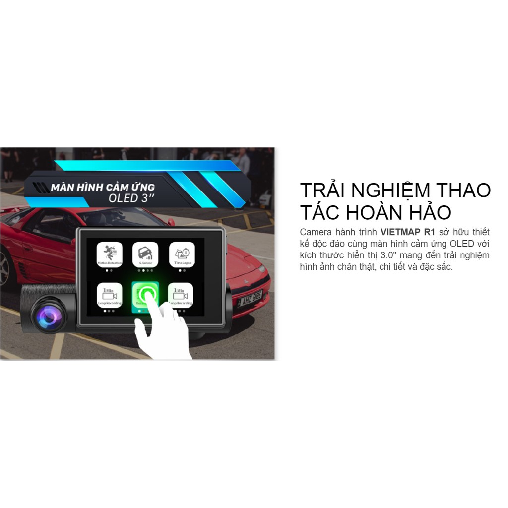 [Miễn Phí Lắp Đặt ] Camera Hành Trình Vietmap R1 [Kèm Thẻ Nhớ 64Gb]