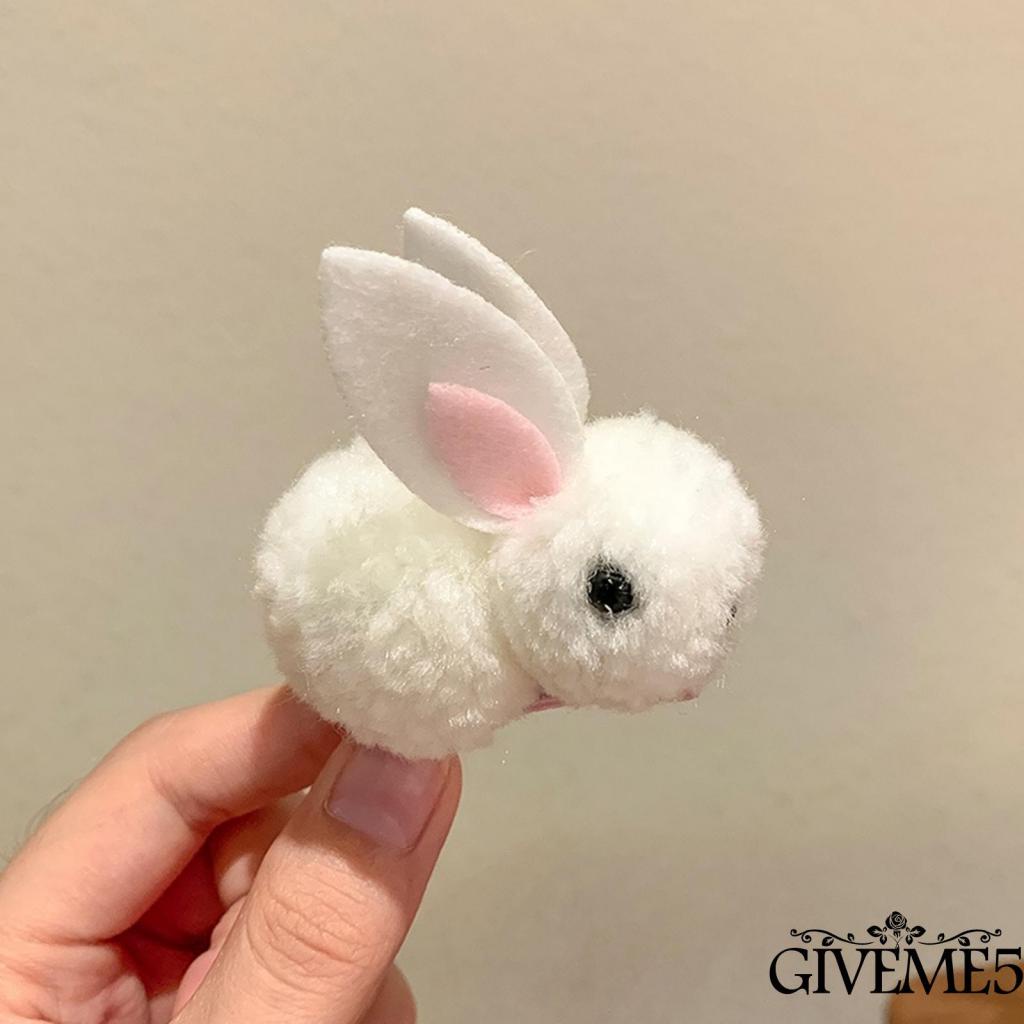 Kẹp tóc hình chú thỏ hoạt họa bằng lông nhung đáng yêu cho bé gái
