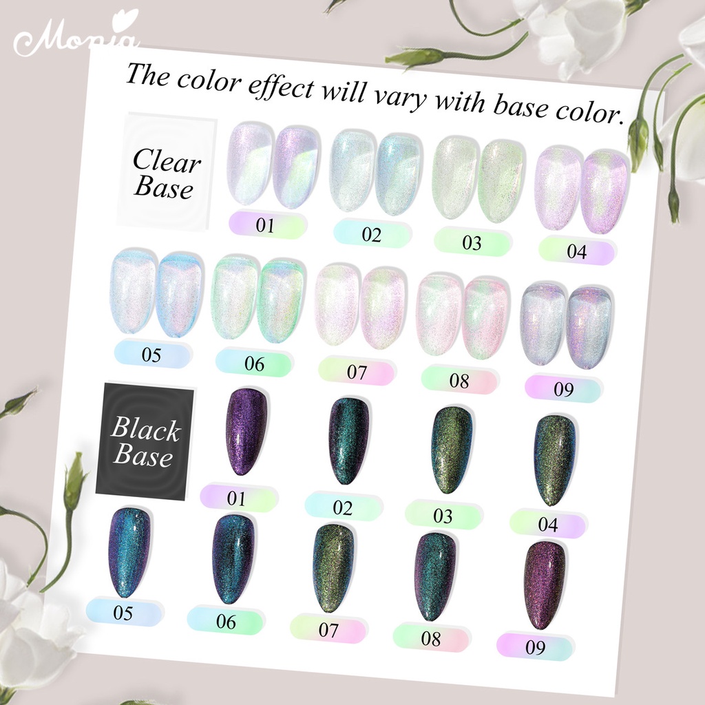 Gel sơn móng tay Monja 8ML tạo hiệu ứng lấp lánh đẹp mắt chuyên dụng với 9 màu sắc tùy chọn