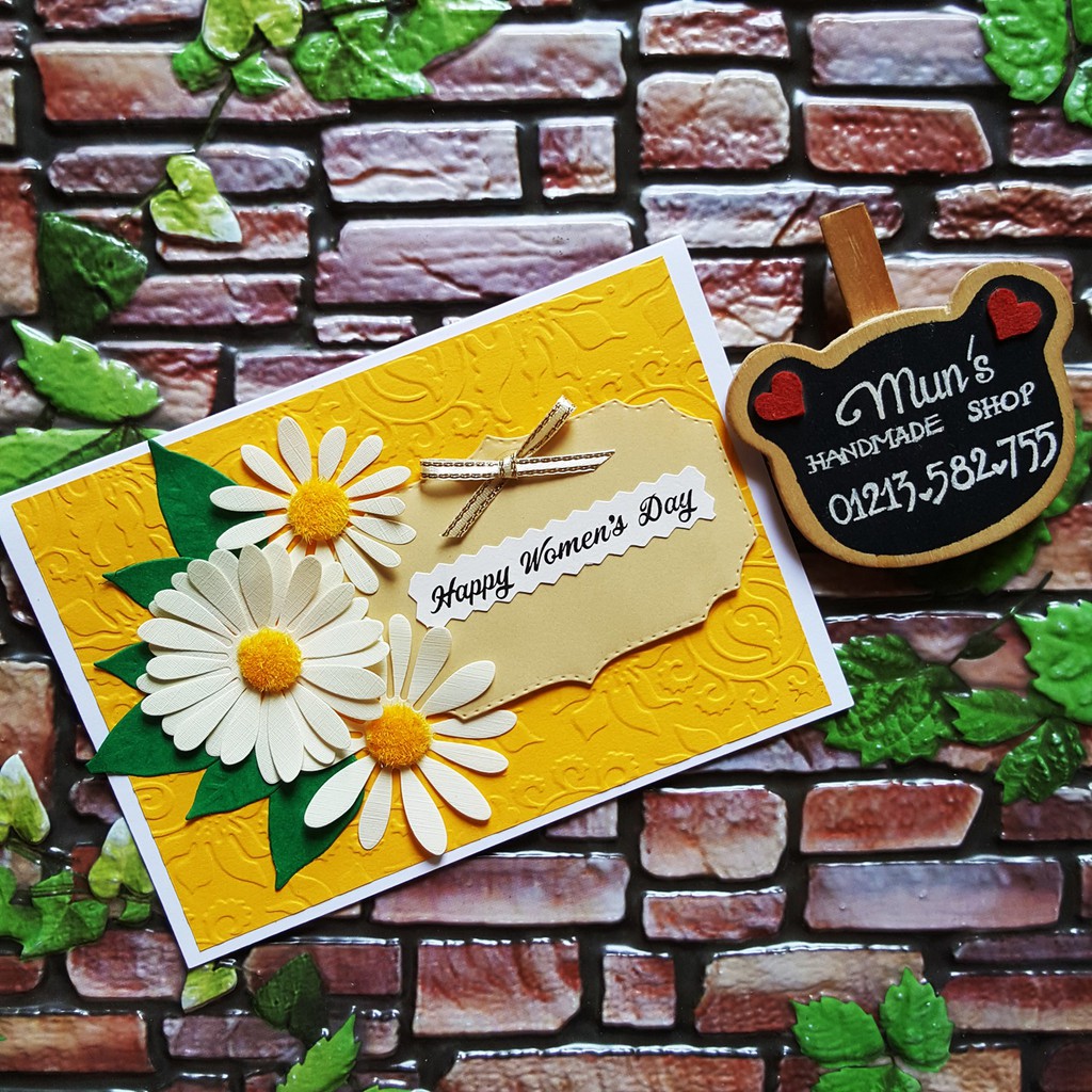 [30 MẪU] Thiệp quốc tế phụ nữ Happy Women's Day 8/3 handmade