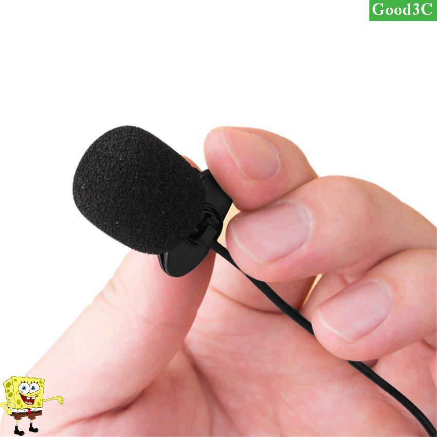 New 3.5mm Mini Studio Speech Mic Microphone W/ Clip For PC Desktop Notebook