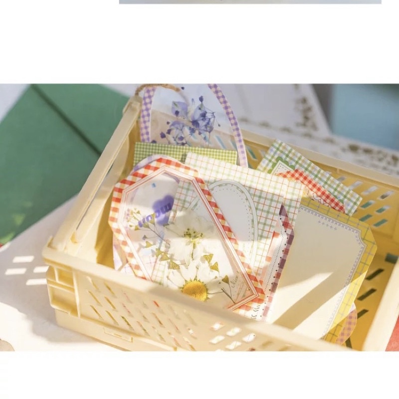 Giấy note ghi chú 50 tờ dạng khung kẻ caro nhiều màu sắc trang trí bullet journal