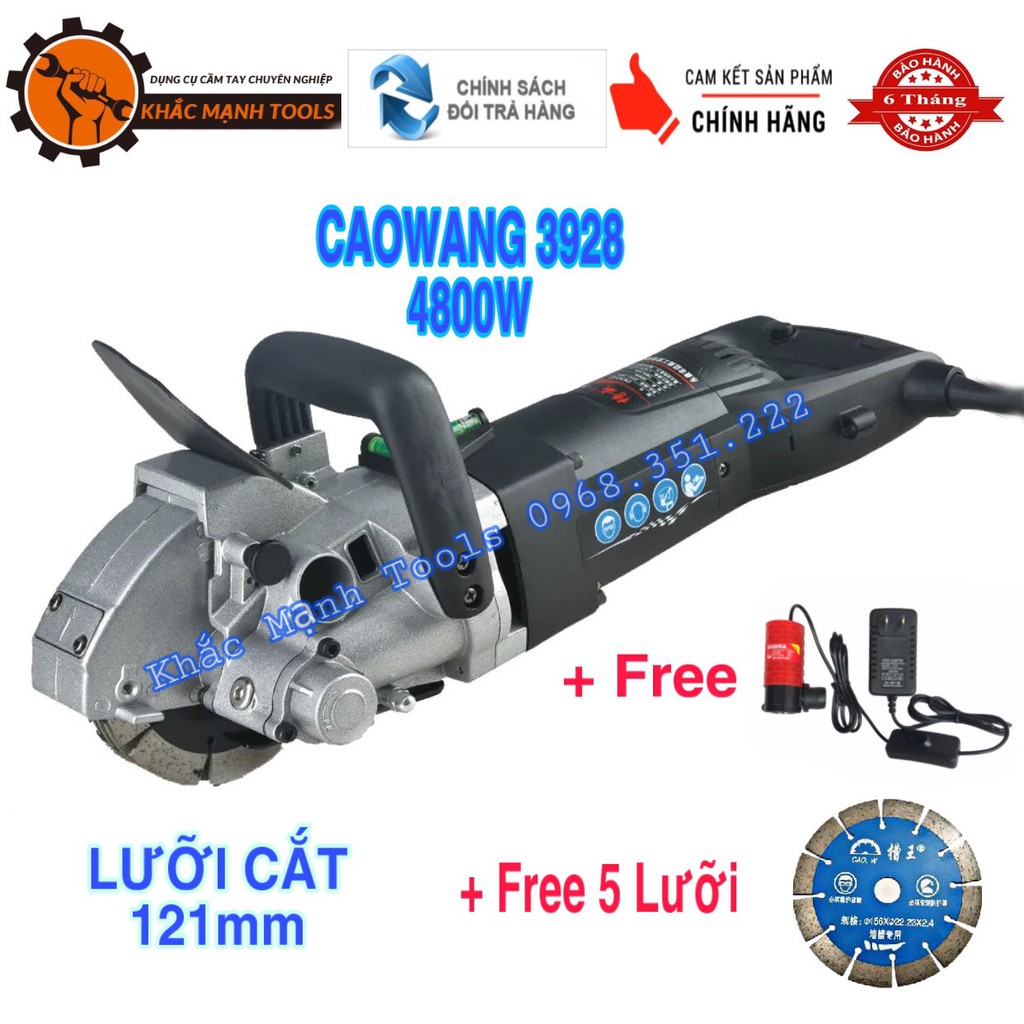 Máy cắt rãnh tường 5 lưỡi Caowang ZR3928- Công suất 4800W