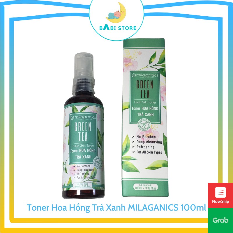 Toner Hoa Hồng Trà Xanh MILAGANICS 100ml