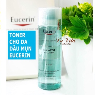 Toner Eucerin Pro Acne Solution Toner cho Da Mụn - Nước Hoa Hồng Eucerin Proacne Cân Bằng Da Dầu Mụn 200ml