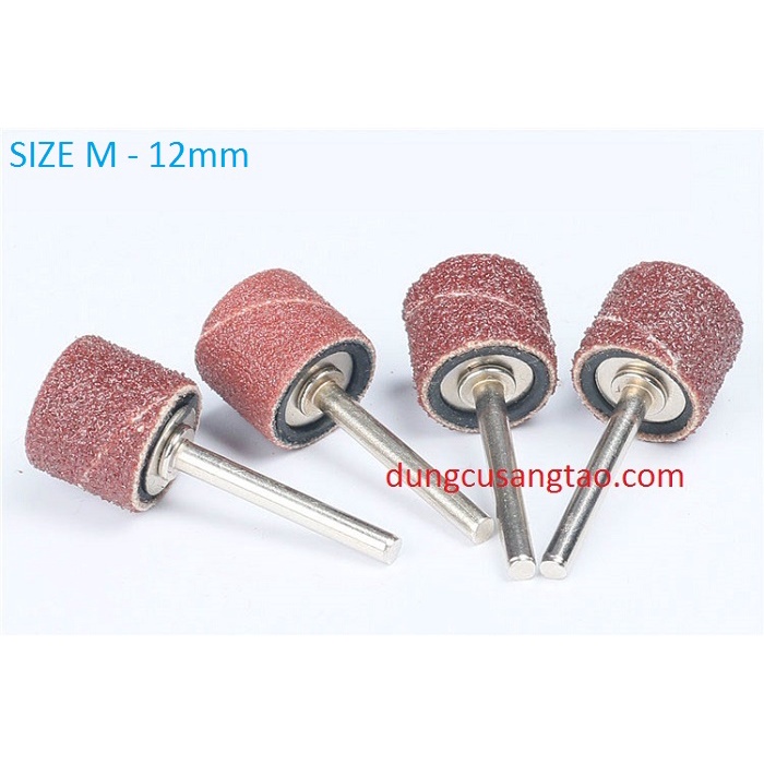 Nhám vòng 6mm-12mm-25mm / Vòng nhám tròn gắn đầu cao su để chà nhám